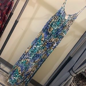 Women’s Maxi Dress (Blue, Green, Tan)